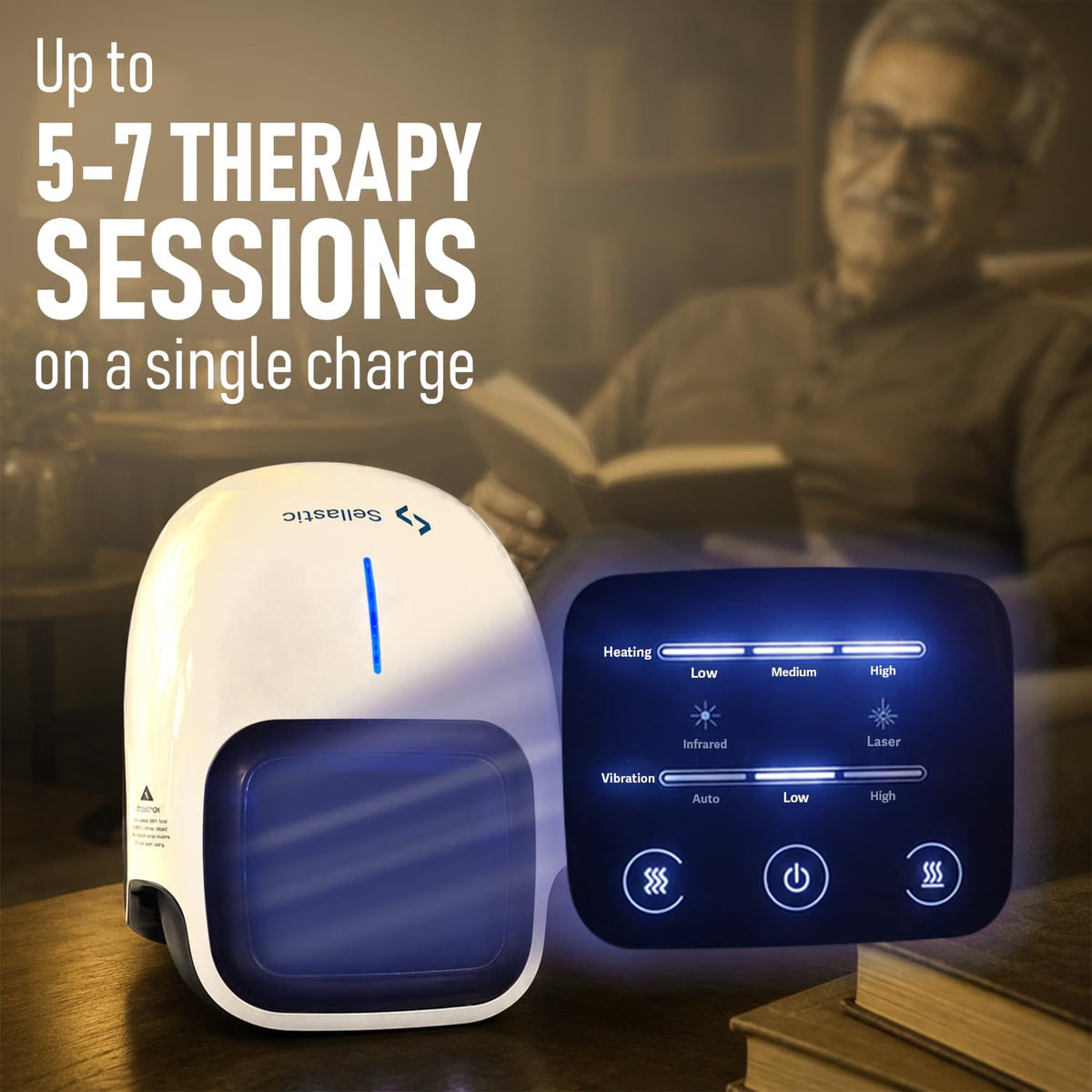 GadgetGeek Knee Massager with Heat, Vibration & Red Light Therapy – Rechargeable Knee Relief Device
